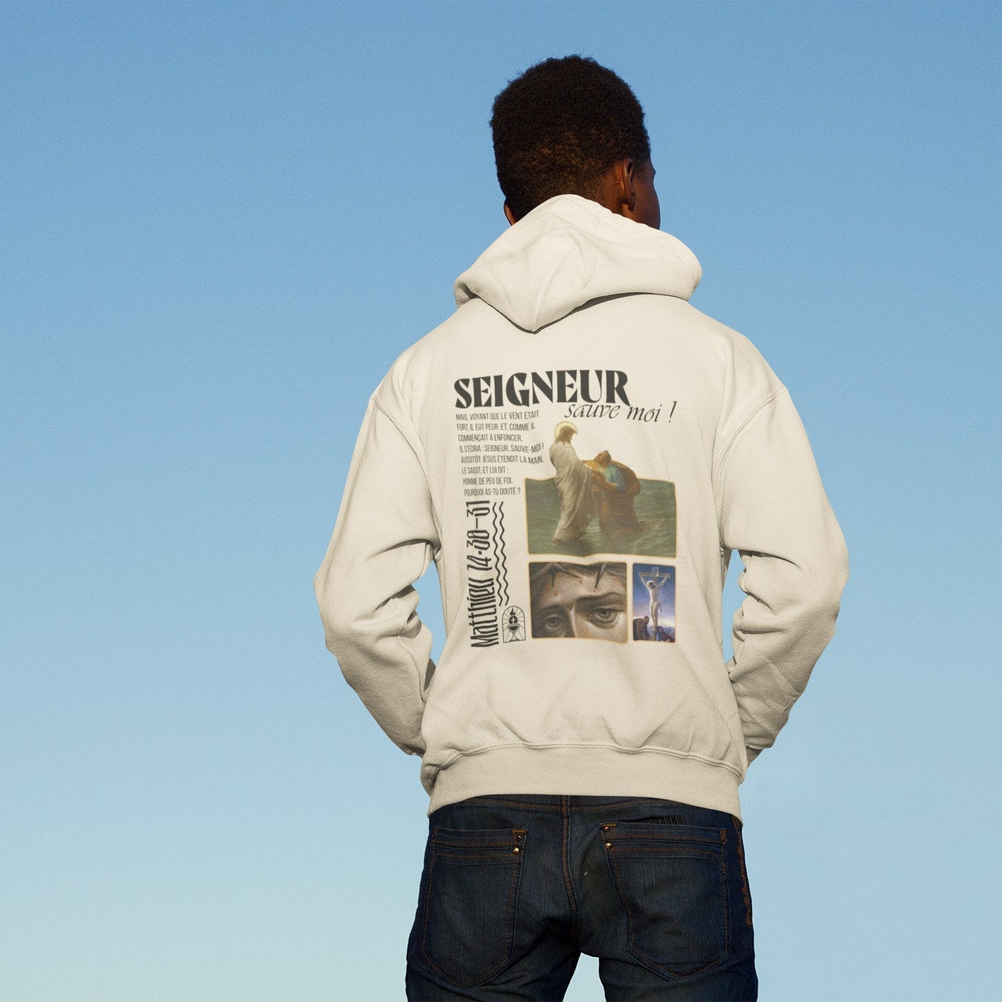 Hoodie Matthieu 14:30-31 Le 14e Apôtre