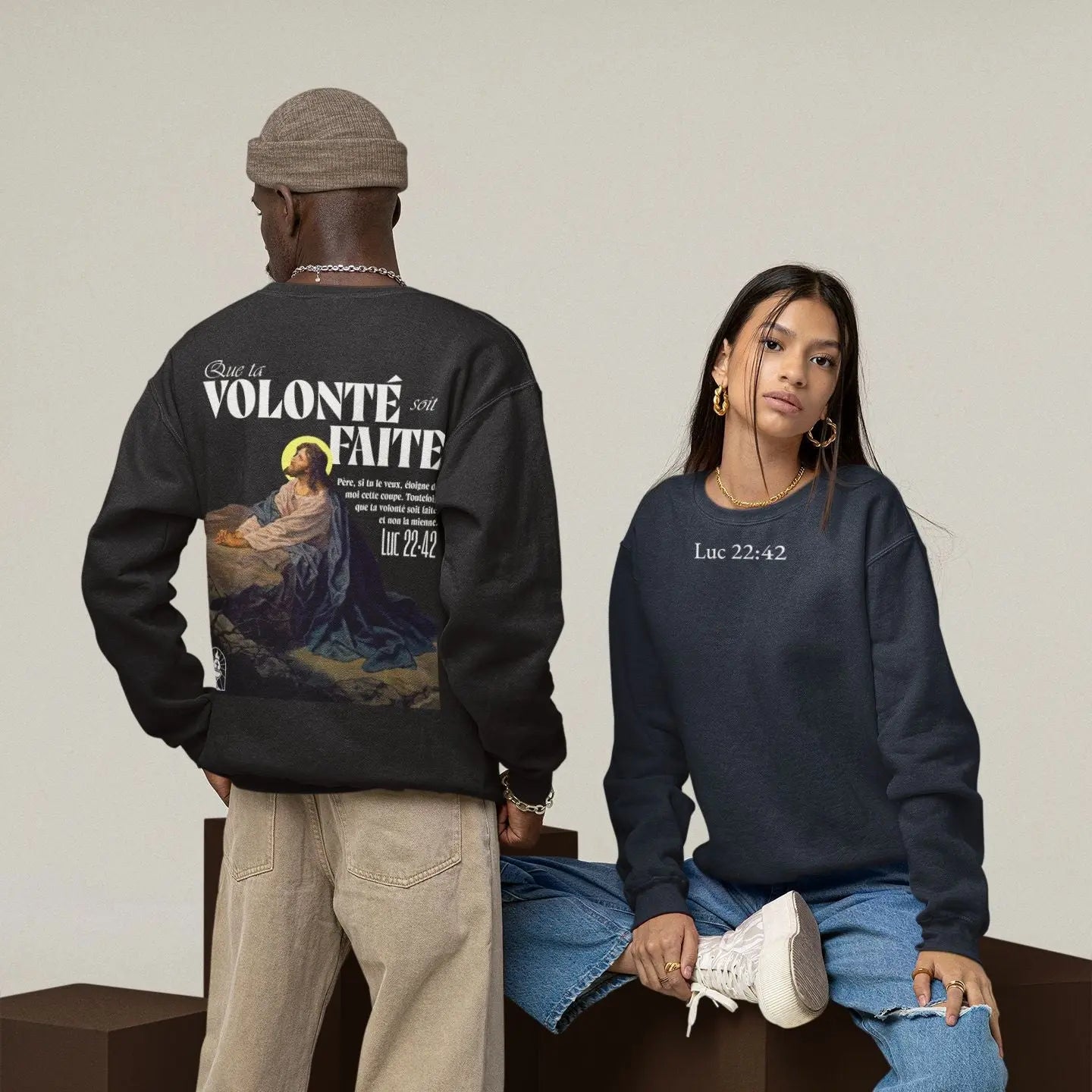 Sweatshirt Luc 22:42 Le 14e Apôtre