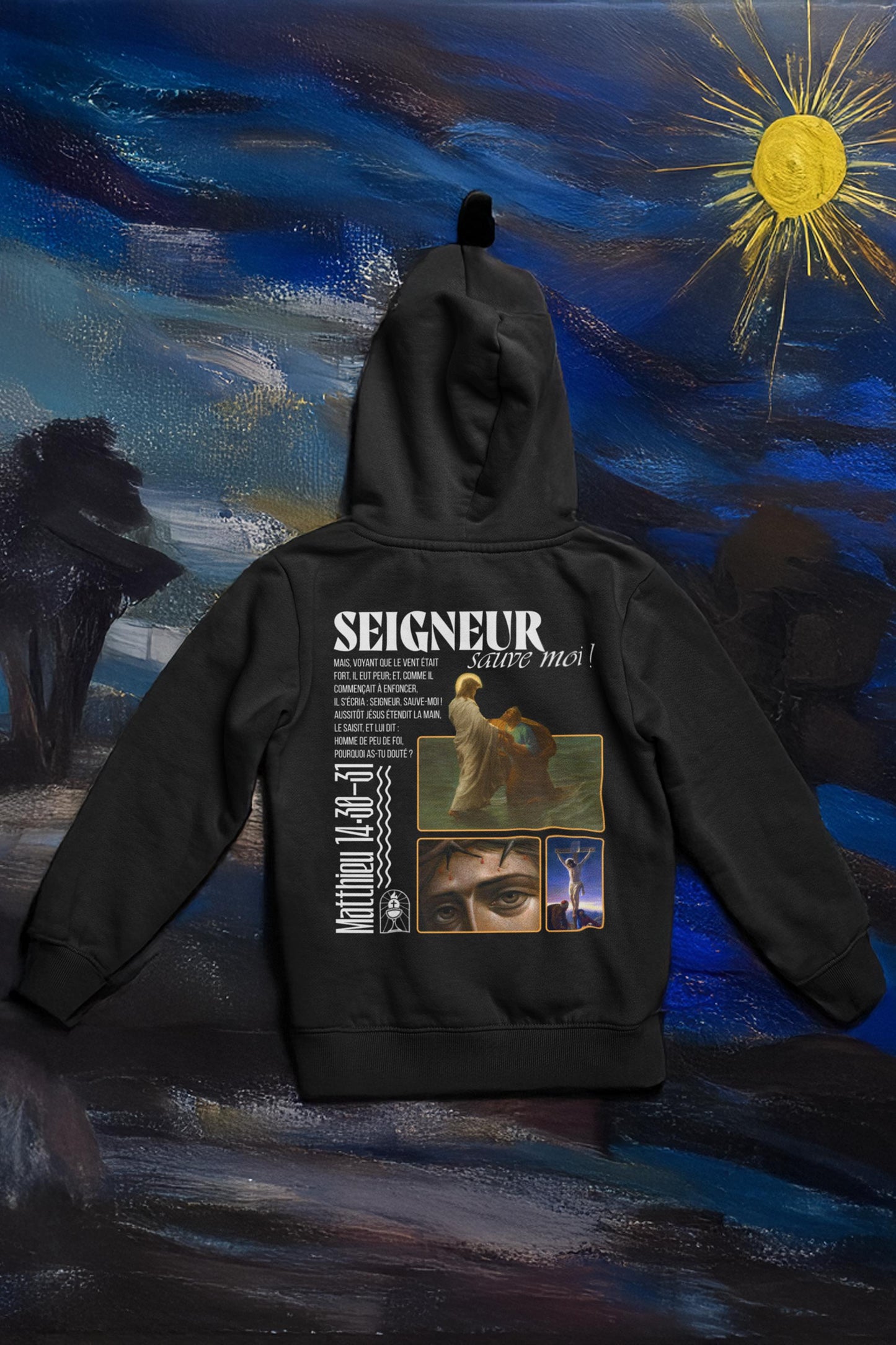 Hoodie Matthieu 14:30-31 Le 14e Apôtre