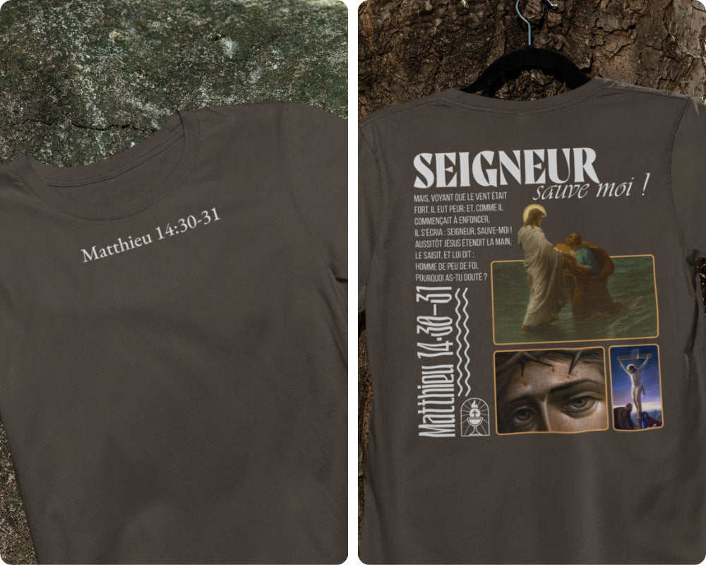T-shirt Matthieu 14:30-31 Le 14e Apôtre