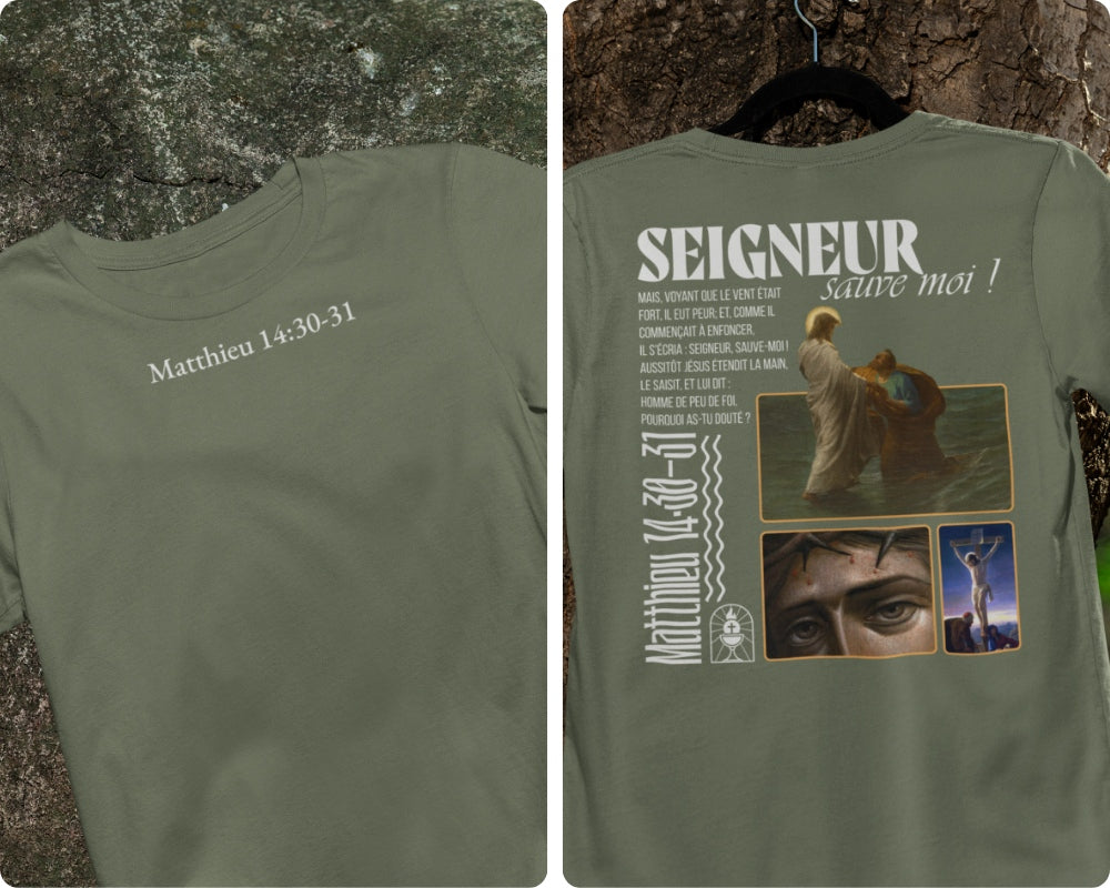T-shirt Matthieu 14:30-31 Le 14e Apôtre