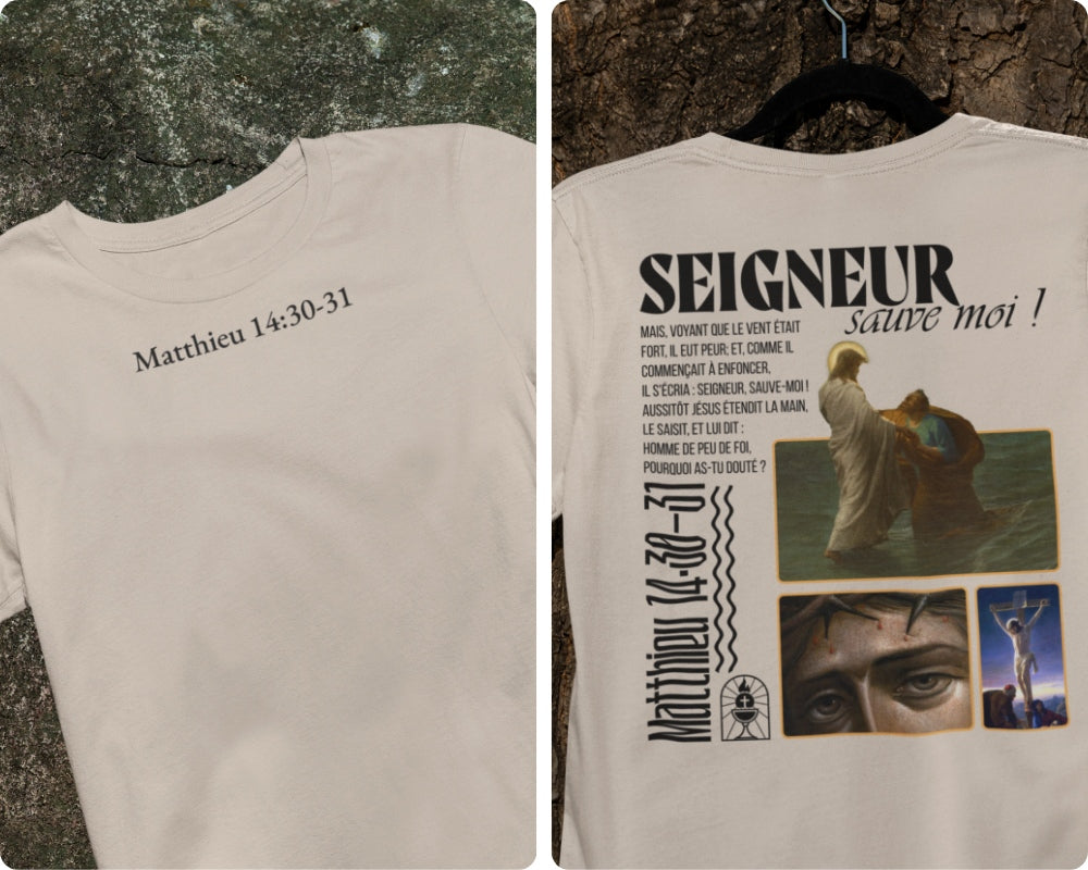T-shirt Matthieu 14:30-31 Le 14e Apôtre