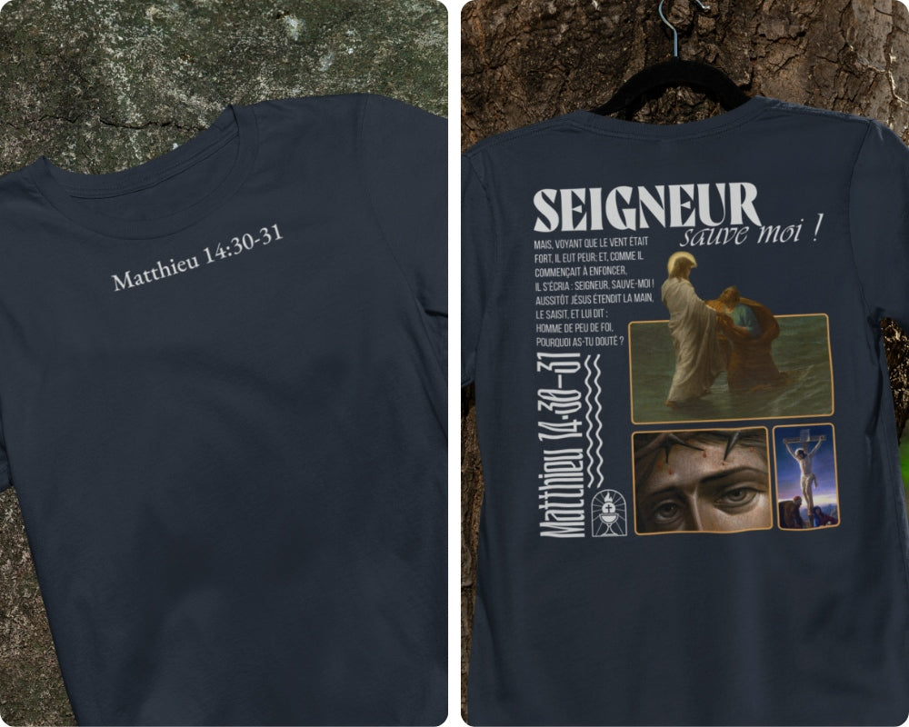 T-shirt Matthieu 14:30-31 Le 14e Apôtre