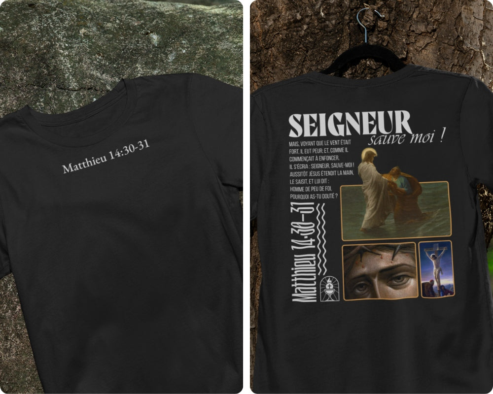 T-shirt Matthieu 14:30-31 Le 14e Apôtre